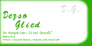 dezso glied business card